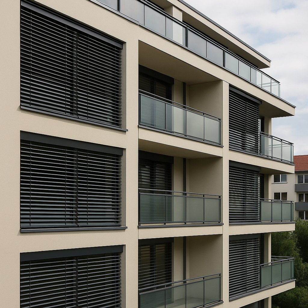 Appartementsgebouw met Buiten Jaloezieën